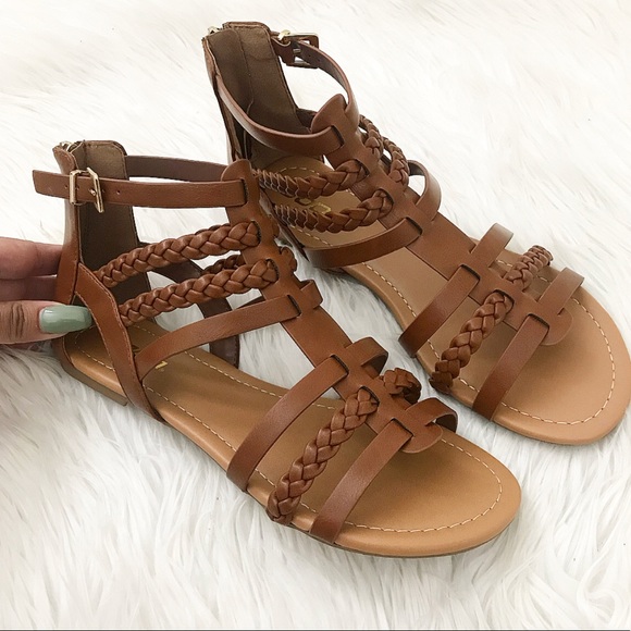 Shoes - Camel Braided Gladiator Sandals Shoes - Camel Braided Gladiator Sandals